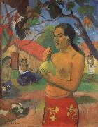 Paul Gauguin Woman Holding a Fruit USA oil painting artist